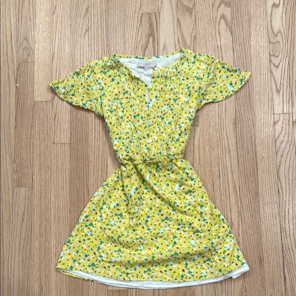 LOFT Dresses & Skirts - Loft Yellow Floral Mini Dress/Tunic Top